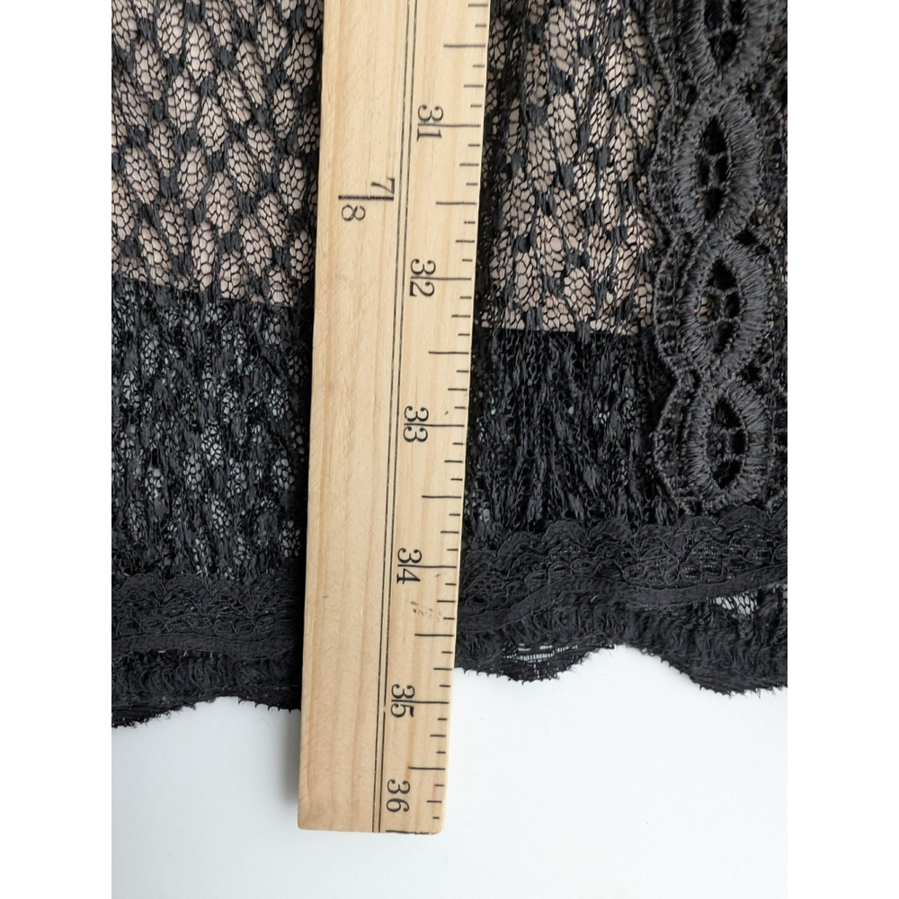 NWT Free People Black Lace & Mesh Bodycon Dress Sz M Goth Grunge Date Night Sexy - Picture 12 of 12